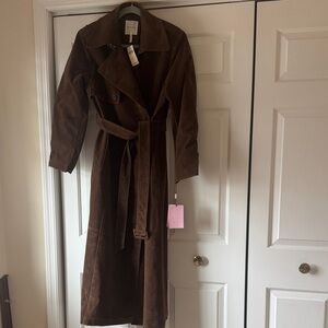 Avec Les Filles Chocolate Brown Trench Coat